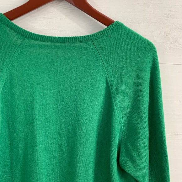 VTG Kelly Green Valle Vista V Neck Sweater - Picture 5 of 5